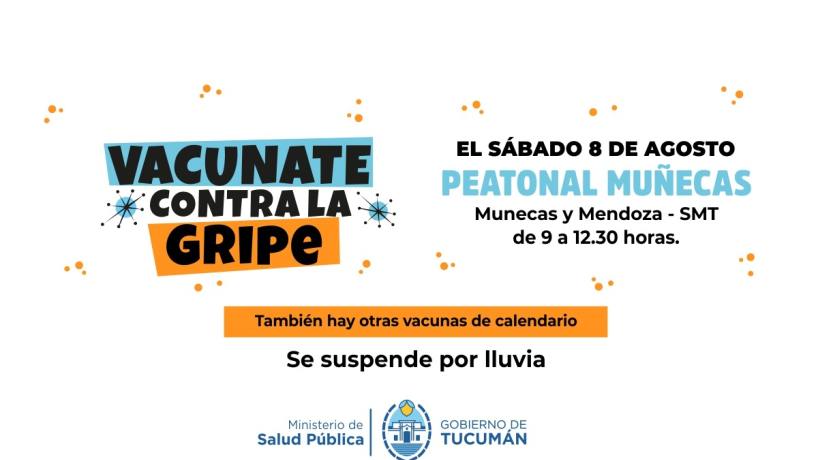 Jornada de vacunación antigripal en la Peatonal Muñecas