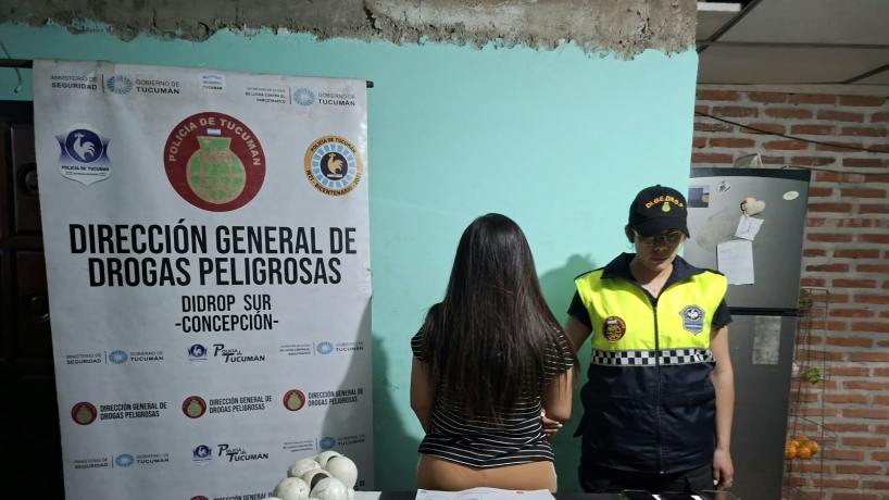 Tras una investigación por venta de drogas en Aguilares, aprehenden a una mujer y secuestran cocaína