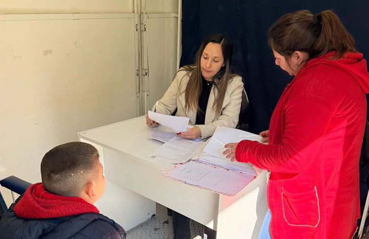 Junta de Evaluación de Discapacidad en barrio Echeverría