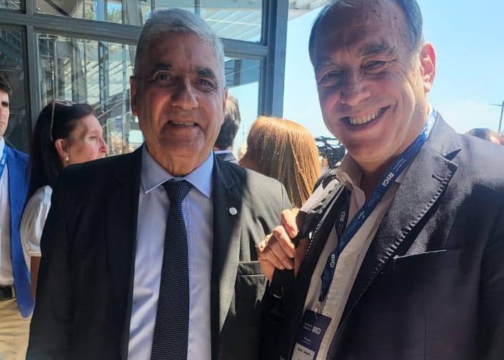 Abad junto al empresario tucumano Gargiulo en la Ronda de Negocios del RIGI